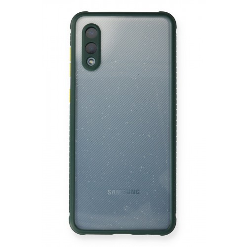 Newface Samsung Galaxy A02 Kılıf Miami Şeffaf Silikon - Koyu Yeşil Newface Samsung Galaxy A02 Kılıf Miami Şeffaf Silikon - Koyu Yeşil