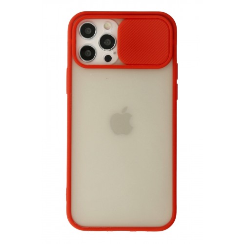 Newface iPhone 12 Pro Kılıf Palm Buzlu Kamera Sürgülü Silikon - Kırmızı Newface iPhone 12 Pro Kılıf Palm Buzlu Kamera Sürgülü Silikon - Kırmızı