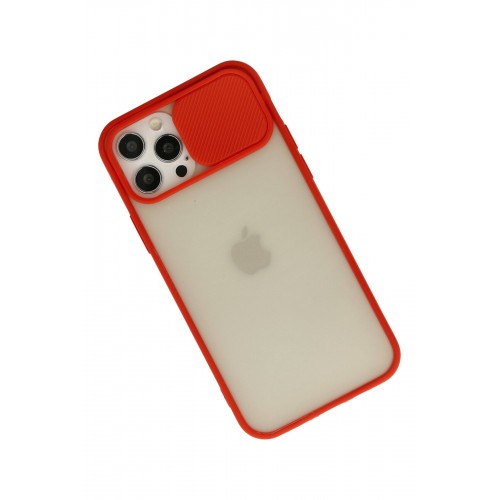 Newface iPhone 12 Pro Kılıf Palm Buzlu Kamera Sürgülü Silikon - Kırmızı Newface iPhone 12 Pro Kılıf Palm Buzlu Kamera Sürgülü Silikon - Kırmızı