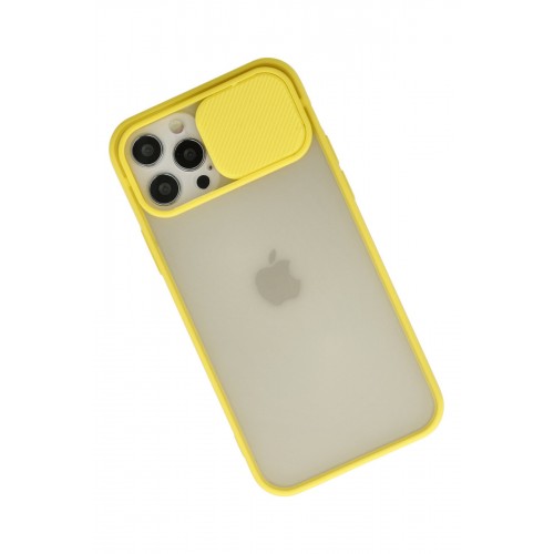Newface iPhone 12 Pro Kılıf Palm Buzlu Kamera Sürgülü Silikon - Sarı Newface iPhone 12 Pro Kılıf Palm Buzlu Kamera Sürgülü Silikon - Sarı