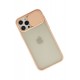 Newface iPhone 12 Pro Kılıf Palm Buzlu Kamera Sürgülü Silikon - Pembe