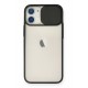 Newface iPhone 12 Mini Kılıf Palm Buzlu Kamera Sürgülü Silikon - Siyah