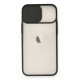 Newface iPhone 12 Mini Kılıf Palm Buzlu Kamera Sürgülü Silikon - Siyah