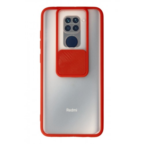Newface Xiaomi Redmi Note 9 Kılıf Palm Buzlu Kamera Sürgülü Silikon - Kırmızı Newface Xiaomi Redmi Note 9 Kılıf Palm Buzlu Kamera Sürgülü Silikon - Kırmızı