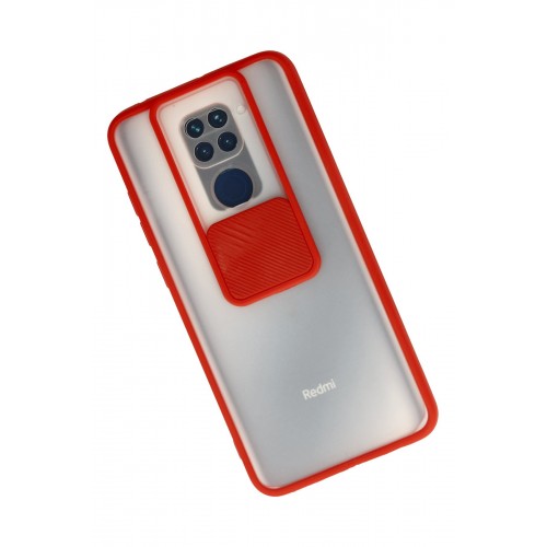 Newface Xiaomi Redmi Note 9 Kılıf Palm Buzlu Kamera Sürgülü Silikon - Kırmızı Newface Xiaomi Redmi Note 9 Kılıf Palm Buzlu Kamera Sürgülü Silikon - Kırmızı