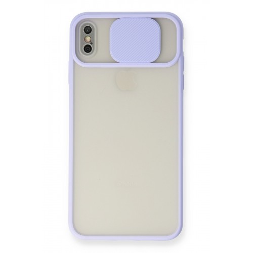 Newface iPhone XS Max Kılıf Palm Buzlu Kamera Sürgülü Silikon - Lila Newface iPhone XS Max Kılıf Palm Buzlu Kamera Sürgülü Silikon - Lila