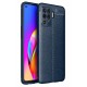 Newface Oppo Reno 5 Lite Kılıf Focus Derili Silikon - Lacivert