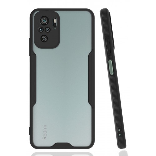 Newface Xiaomi Redmi Note 10S Kılıf Platin Silikon - Siyah