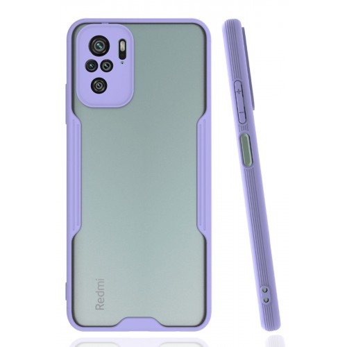 Newface Xiaomi Redmi Note 10S Kılıf Platin Silikon - Lila