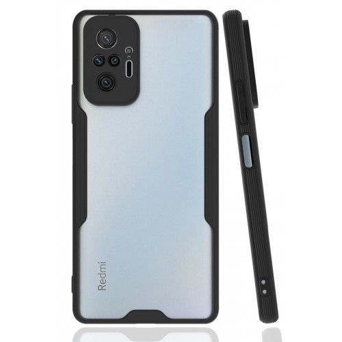 Newface Xiaomi Redmi Note 10 Pro Kılıf Platin Silikon - Siyah