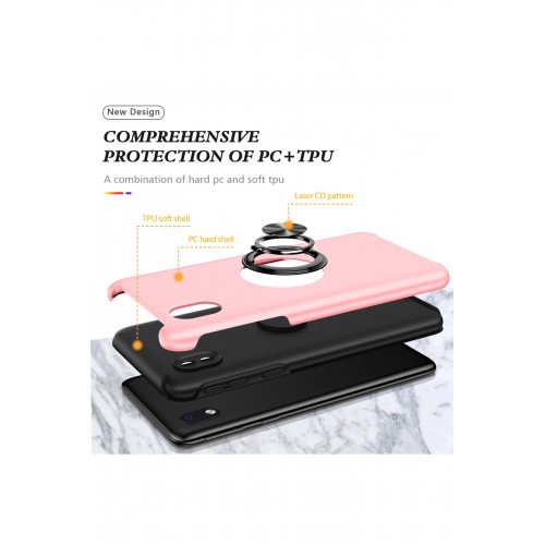 Newface Samsung Galaxy A01 Core Kılıf Elit Yüzüklü Kapak - Pembe Newface Samsung Galaxy A01 Core Kılıf Elit Yüzüklü Kapak - Pembe