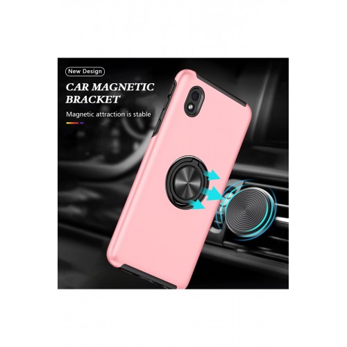Newface Samsung Galaxy A01 Core Kılıf Elit Yüzüklü Kapak - Pembe Newface Samsung Galaxy A01 Core Kılıf Elit Yüzüklü Kapak - Pembe