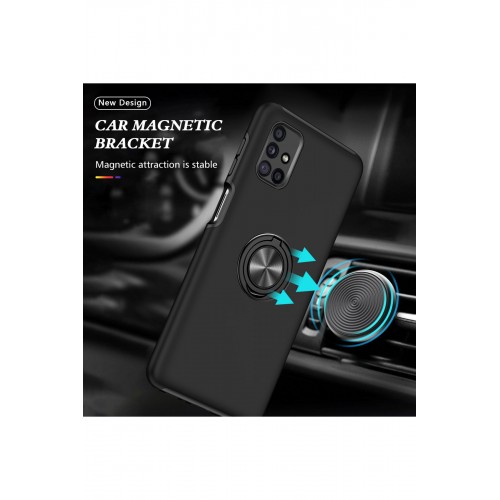 Newface Samsung Galaxy M51 Kılıf Elit Yüzüklü Kapak - Siyah Newface Samsung Galaxy M51 Kılıf Elit Yüzüklü Kapak - Siyah