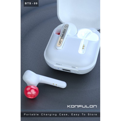 Konfulon BTS-09 Kablosuz Airpods Kulaklık - Beyaz Konfulon BTS-09 Kablosuz Airpods Kulaklık - Beyaz
