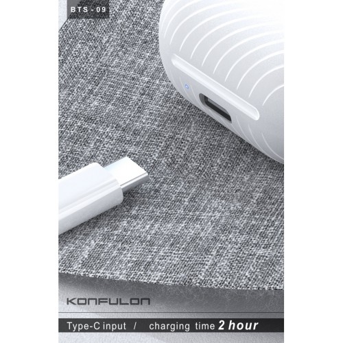 Konfulon BTS-09 Kablosuz Airpods Kulaklık - Beyaz Konfulon BTS-09 Kablosuz Airpods Kulaklık - Beyaz