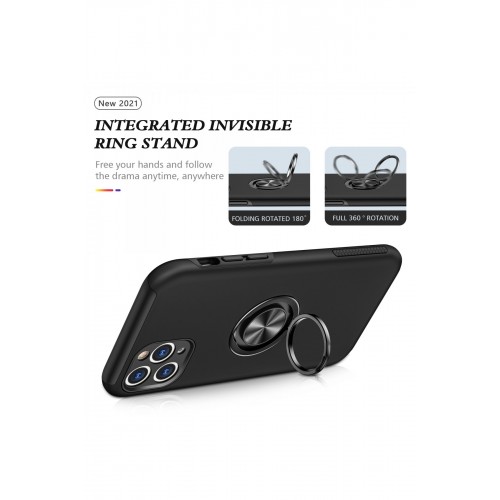 Newface iPhone 11 Pro Max Kılıf Elit Yüzüklü Kapak - Siyah Newface iPhone 11 Pro Max Kılıf Elit Yüzüklü Kapak - Siyah