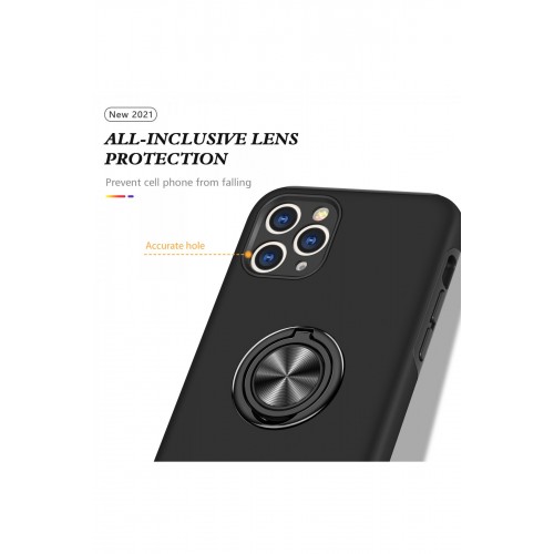 Newface iPhone 11 Pro Max Kılıf Elit Yüzüklü Kapak - Siyah Newface iPhone 11 Pro Max Kılıf Elit Yüzüklü Kapak - Siyah