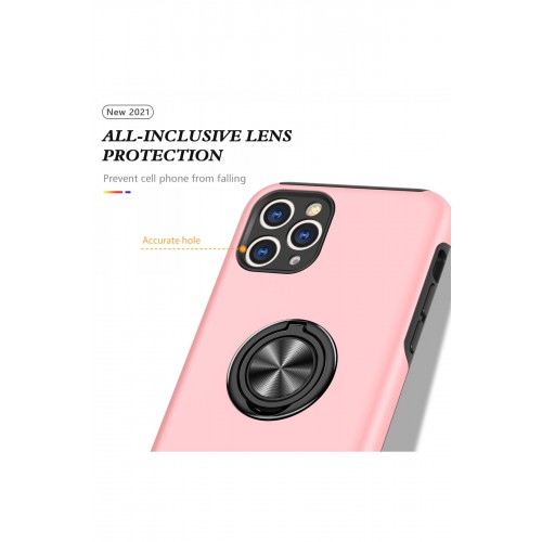Newface iPhone 11 Pro Max Kılıf Elit Yüzüklü Kapak - Pembe Newface iPhone 11 Pro Max Kılıf Elit Yüzüklü Kapak - Pembe