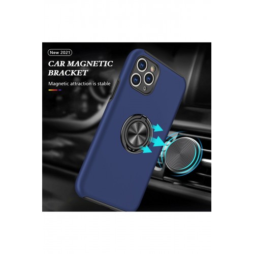 Newface iPhone 11 Pro Max Kılıf Elit Yüzüklü Kapak - Lacivert Newface iPhone 11 Pro Max Kılıf Elit Yüzüklü Kapak - Lacivert