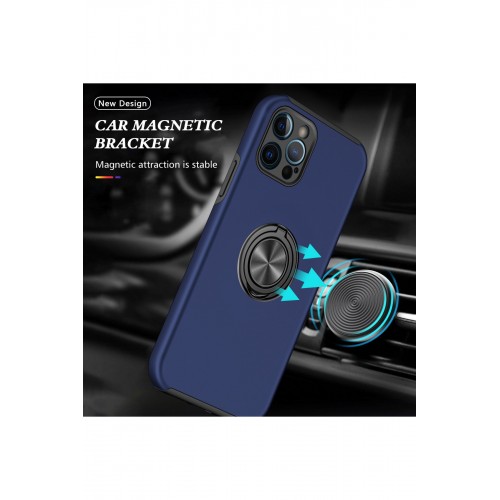 Newface iPhone 12 Pro Kılıf Elit Yüzüklü Kapak - Lacivert Newface iPhone 12 Pro Kılıf Elit Yüzüklü Kapak - Lacivert