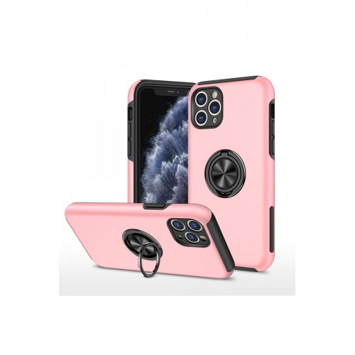 Newface iPhone 11 Pro Kılıf Elit Yüzüklü Kapak - Pembe Newface iPhone 11 Pro Kılıf Elit Yüzüklü Kapak - Pembe