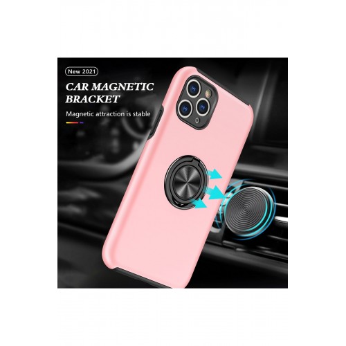 Newface iPhone 11 Pro Kılıf Elit Yüzüklü Kapak - Pembe Newface iPhone 11 Pro Kılıf Elit Yüzüklü Kapak - Pembe