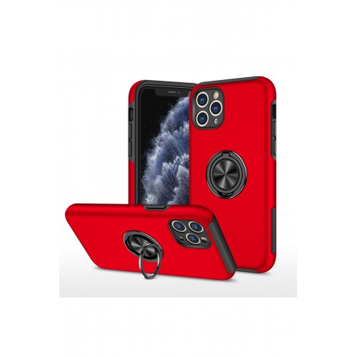 Newface iPhone 11 Pro Kılıf Elit Yüzüklü Kapak - Kırmızı Newface iPhone 11 Pro Kılıf Elit Yüzüklü Kapak - Kırmızı