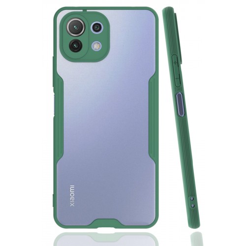 Newface Xiaomi Mİ 11 Lite Kılıf Platin Silikon - Yeşil