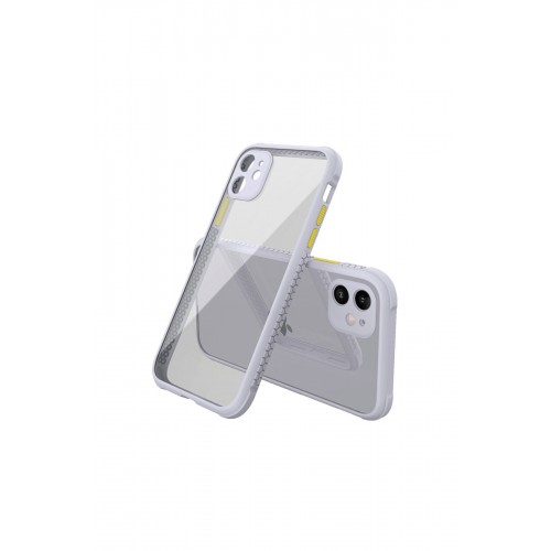 Newface iPhone 12 Mini Kılıf Miami Şeffaf Silikon  - Lila