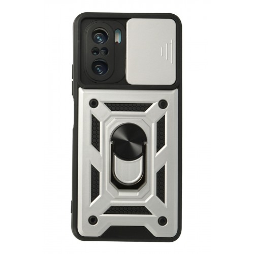 Newface Xiaomi Redmi K40 Pro Kılıf Pars Lens Yüzüklü Silikon - Gümüş Newface Xiaomi Redmi K40 Pro Kılıf Pars Lens Yüzüklü Silikon - Gümüş