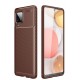 Newface Samsung Galaxy M12 Kılıf Focus Karbon Silikon - Kahverengi Newface Samsung Galaxy M12 Kılıf Focus Karbon Silikon - Kahverengi