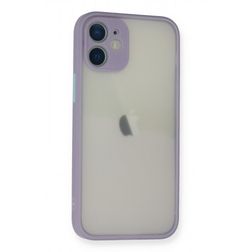 Newface iPhone 12 Kılıf Montreal Silikon Kapak - Mor Newface iPhone 12 Kılıf Montreal Silikon Kapak - Mor