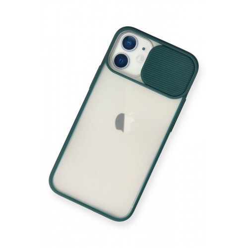 Newface iPhone 11 Kılıf Palm Buzlu Kamera Sürgülü Silikon - Yeşil Newface iPhone 11 Kılıf Palm Buzlu Kamera Sürgülü Silikon - Yeşil