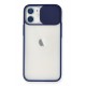 Newface iPhone 11 Kılıf Palm Buzlu Kamera Sürgülü Silikon - Lacivert