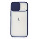 Newface iPhone 11 Kılıf Palm Buzlu Kamera Sürgülü Silikon - Lacivert
