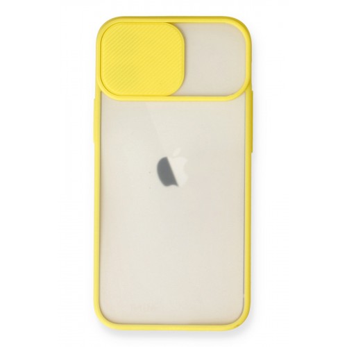 Newface iPhone 11 Kılıf Palm Buzlu Kamera Sürgülü Silikon - Sarı Newface iPhone 11 Kılıf Palm Buzlu Kamera Sürgülü Silikon - Sarı