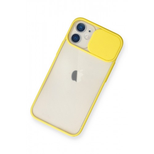 Newface iPhone 11 Kılıf Palm Buzlu Kamera Sürgülü Silikon - Sarı Newface iPhone 11 Kılıf Palm Buzlu Kamera Sürgülü Silikon - Sarı