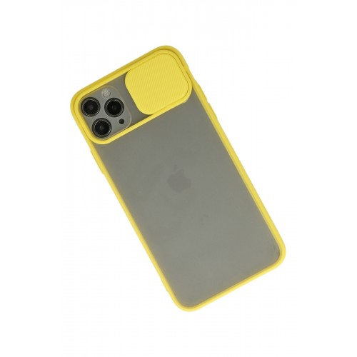 Newface iPhone 11 Pro Kılıf Palm Buzlu Kamera Sürgülü Silikon - Sarı Newface iPhone 11 Pro Kılıf Palm Buzlu Kamera Sürgülü Silikon - Sarı