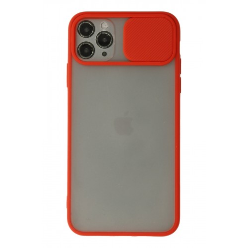 Newface iPhone 11 Pro Max Kılıf Palm Buzlu Kamera Sürgülü Silikon - Kırmızı Newface iPhone 11 Pro Max Kılıf Palm Buzlu Kamera Sürgülü Silikon - Kırmızı