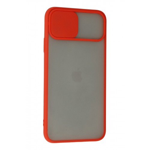 Newface iPhone 11 Pro Max Kılıf Palm Buzlu Kamera Sürgülü Silikon - Kırmızı Newface iPhone 11 Pro Max Kılıf Palm Buzlu Kamera Sürgülü Silikon - Kırmızı