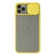 Newface iPhone 11 Pro Max Kılıf Palm Buzlu Kamera Sürgülü Silikon - Sarı Newface iPhone 11 Pro Max Kılıf Palm Buzlu Kamera Sürgülü Silikon - Sarı