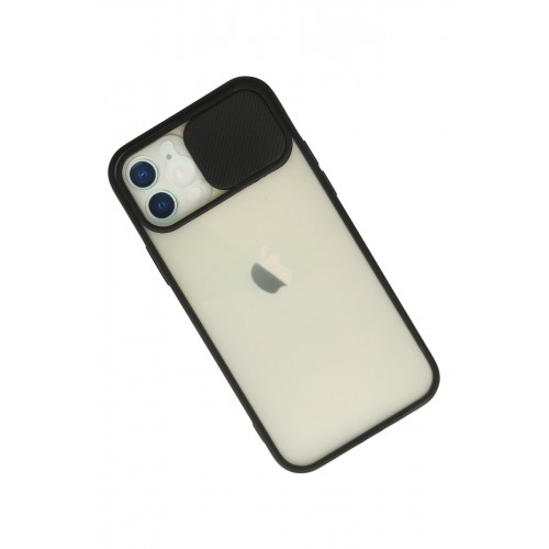 Newface iPhone 12 Kılıf Palm Buzlu Kamera Sürgülü Silikon - Siyah Newface iPhone 12 Kılıf Palm Buzlu Kamera Sürgülü Silikon - Siyah