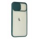 Newface iPhone 12 Kılıf Palm Buzlu Kamera Sürgülü Silikon - Yeşil