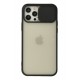 Newface iPhone 12 Pro Kılıf Palm Buzlu Kamera Sürgülü Silikon - Siyah