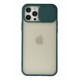 Newface iPhone 12 Pro Kılıf Palm Buzlu Kamera Sürgülü Silikon - Yeşil