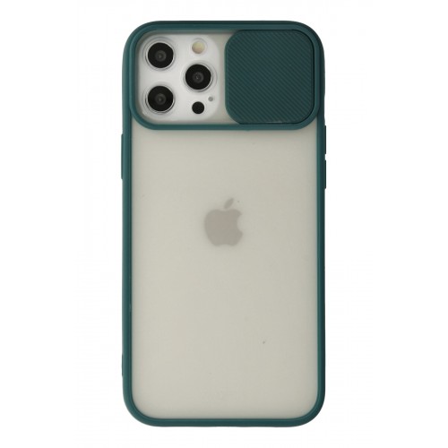 Newface iPhone 12 Pro Max Kılıf Palm Buzlu Kamera Sürgülü Silikon - Yeşil Newface iPhone 12 Pro Max Kılıf Palm Buzlu Kamera Sürgülü Silikon - Yeşil