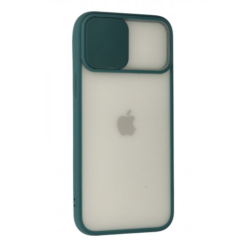 Newface iPhone 12 Pro Max Kılıf Palm Buzlu Kamera Sürgülü Silikon - Yeşil Newface iPhone 12 Pro Max Kılıf Palm Buzlu Kamera Sürgülü Silikon - Yeşil