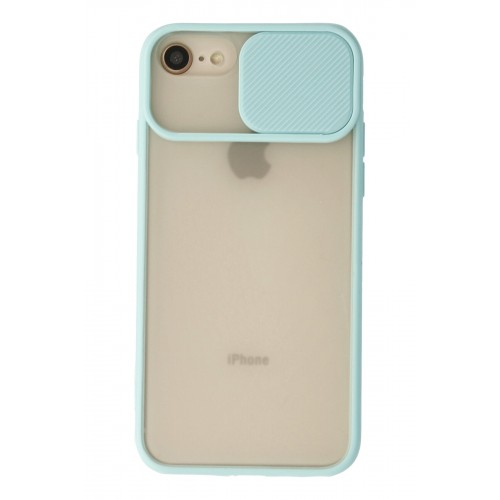 Newface iPhone 7 Kılıf Palm Buzlu Kamera Sürgülü Silikon - Turkuaz Newface iPhone 7 Kılıf Palm Buzlu Kamera Sürgülü Silikon - Turkuaz