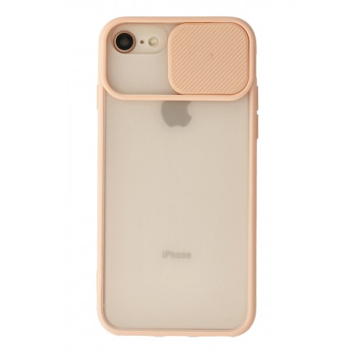 Newface iPhone 8 Kılıf Palm Buzlu Kamera Sürgülü Silikon - Pembe Newface iPhone 8 Kılıf Palm Buzlu Kamera Sürgülü Silikon - Pembe