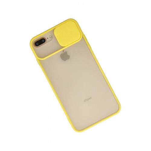 Newface iPhone 7 Plus Kılıf Palm Buzlu Kamera Sürgülü Silikon - Sarı Newface iPhone 7 Plus Kılıf Palm Buzlu Kamera Sürgülü Silikon - Sarı